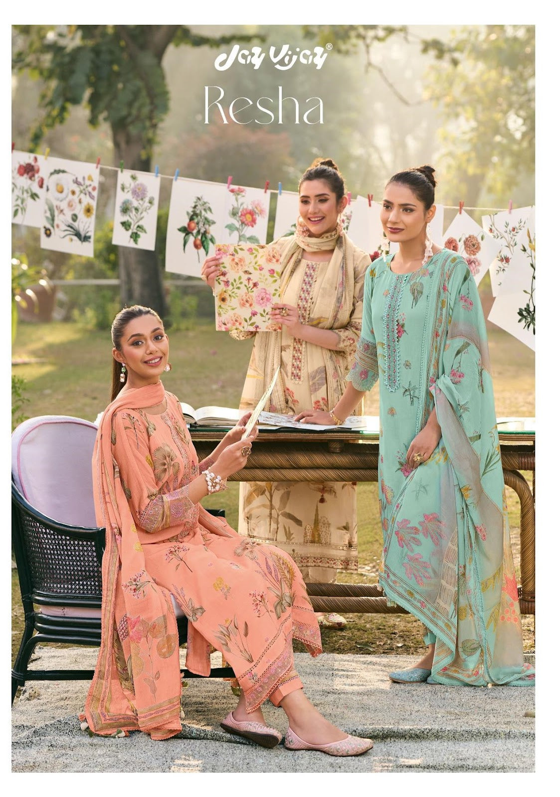 Resha Jay Vijay Chanderi Pant Style Suits Manufacturer
