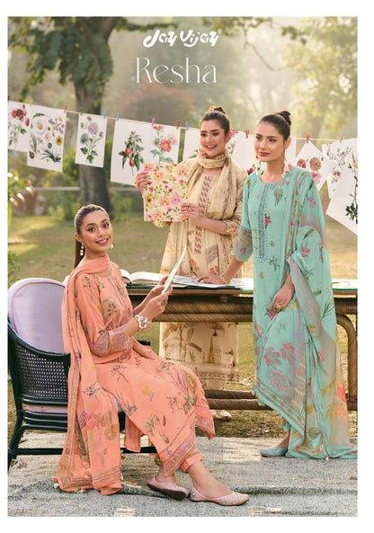 Resha Jay Vijay Chanderi Pant Style Suits Manufacturer