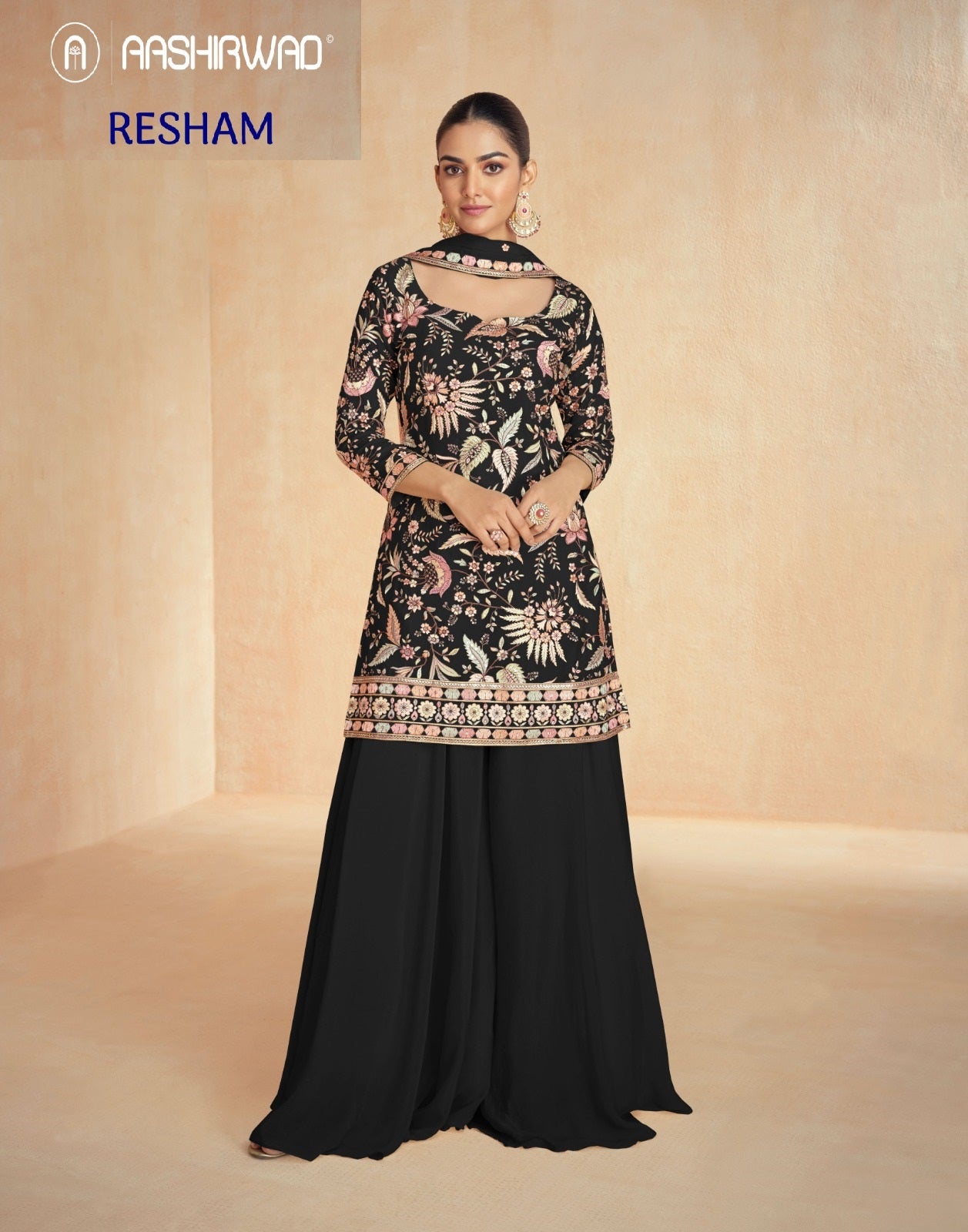 Resham Aashirwad Creation Chinon Silk Readymade Suits Wholesaler