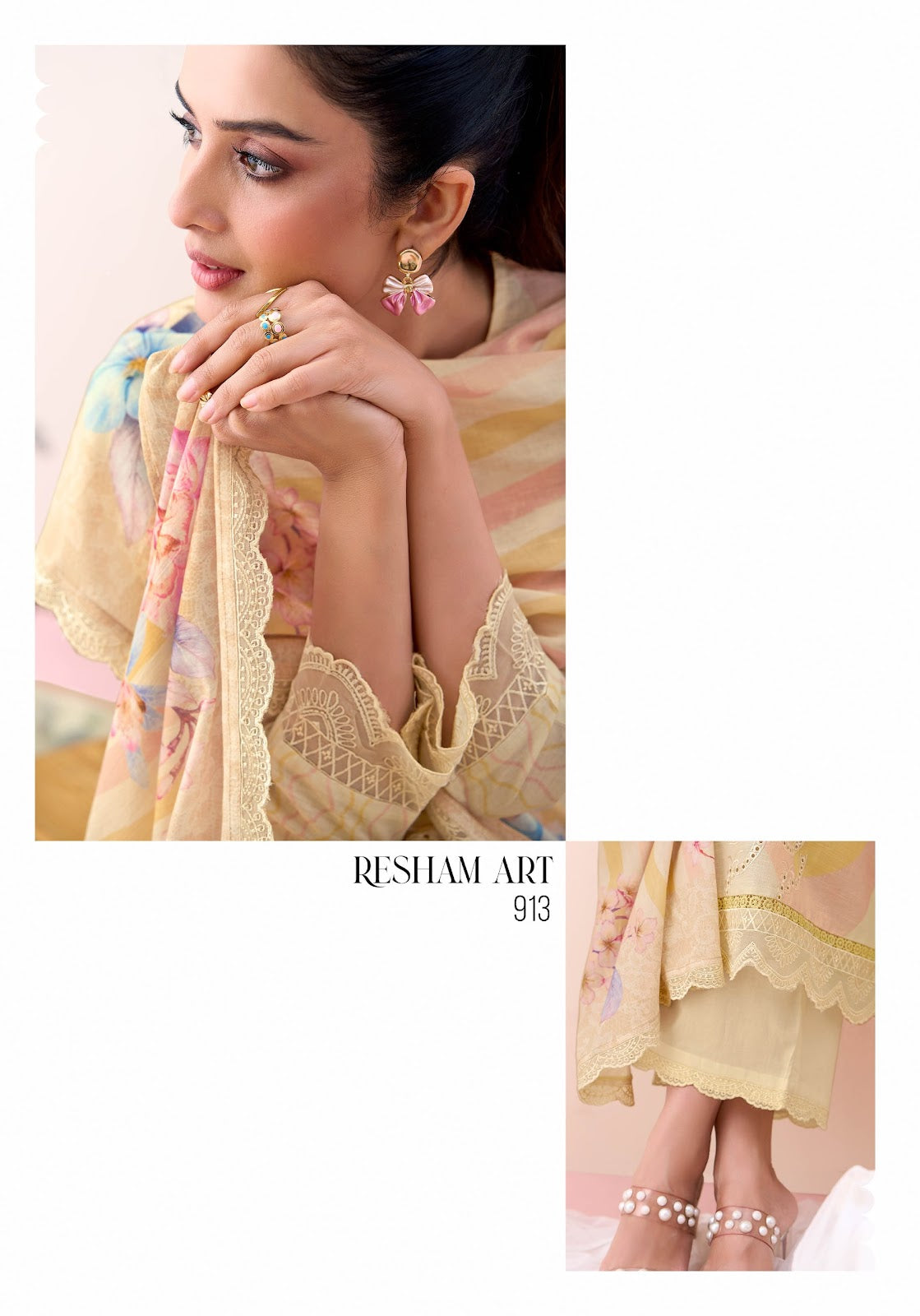 Resham Art Sahiba Cotton Pant Style Suits Exporter Ahmedabad