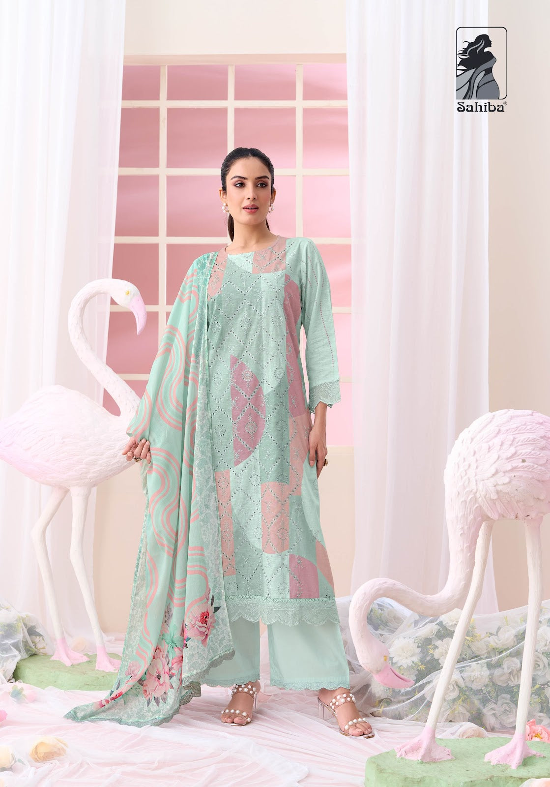 Resham Art Sahiba Cotton Pant Style Suits Exporter Ahmedabad
