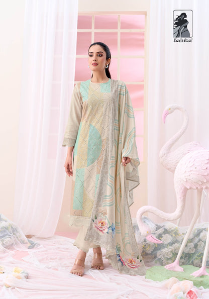 Resham Art Sahiba Cotton Pant Style Suits Exporter Ahmedabad