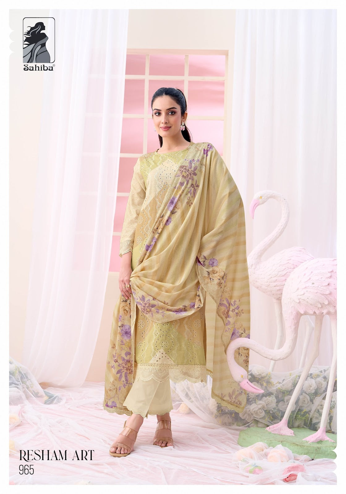 Resham Art Sahiba Cotton Pant Style Suits Exporter Ahmedabad