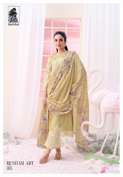Resham Art Sahiba Cotton Pant Style Suits Exporter Ahmedabad