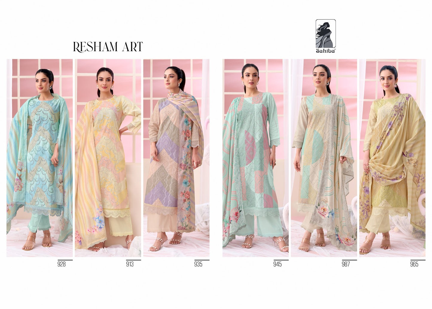 Resham Art Sahiba Cotton Pant Style Suits Exporter Ahmedabad