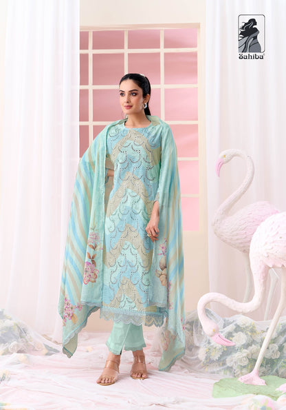 Resham Art Sahiba Cotton Pant Style Suits Exporter Ahmedabad