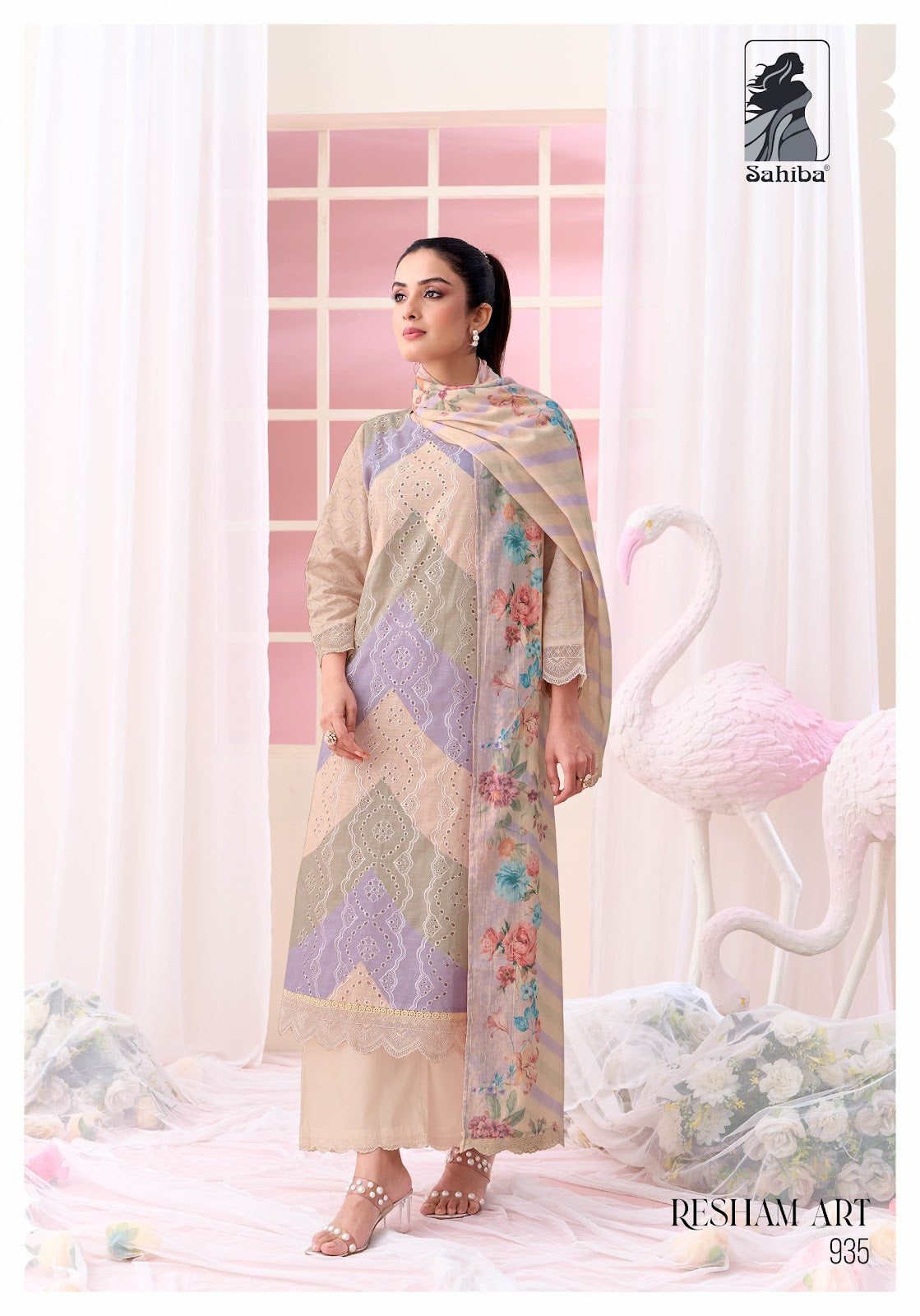 Resham Art Sahiba Cotton Pant Style Suits Exporter Ahmedabad