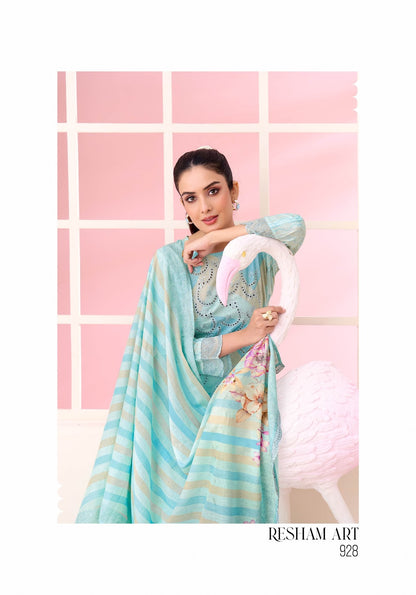 Resham Art Sahiba Cotton Pant Style Suits Exporter Ahmedabad
