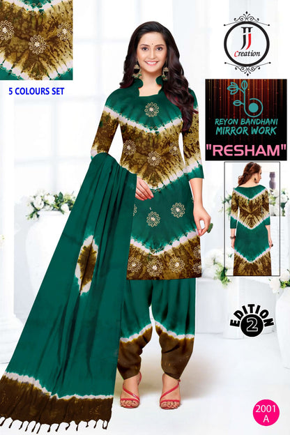 Resham Edition 2 Jj Rayon 14Kg Salwar Suits Wholesale Price