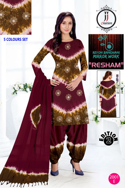 Resham Edition 2 Jj Rayon 14Kg Salwar Suits Wholesale Price