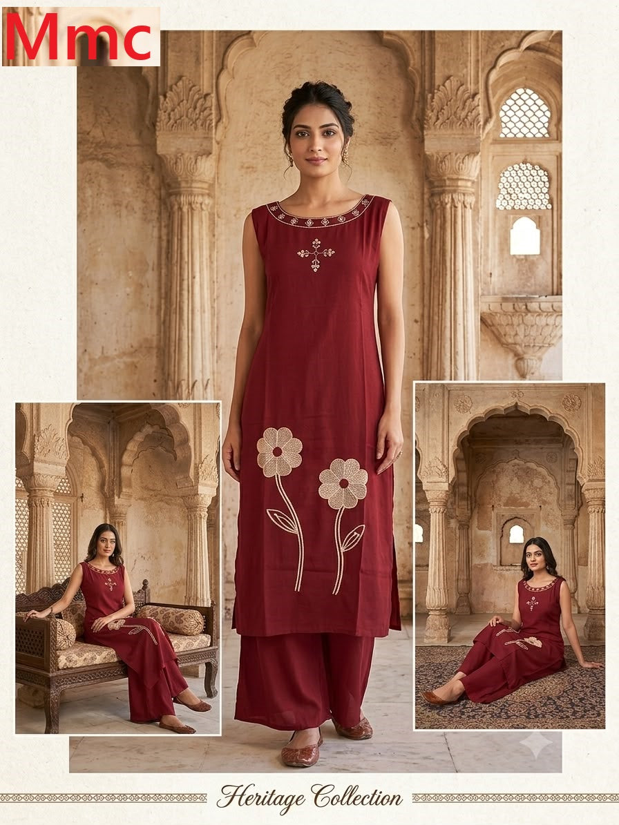 Resham Flower Mmc Vatican Co Ord Set Wholesale Price