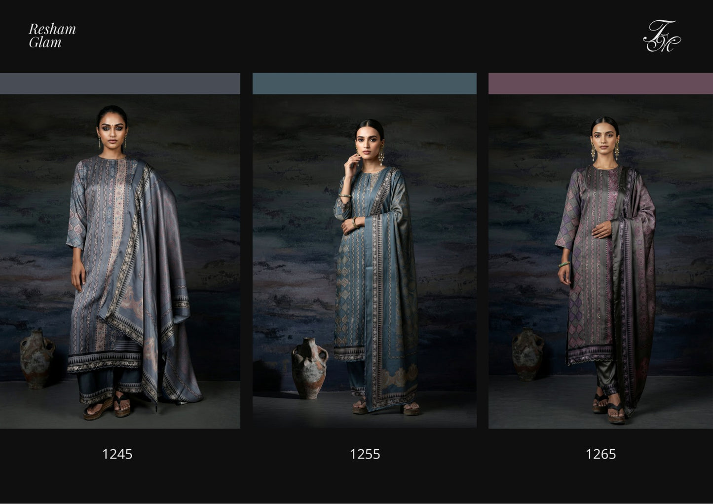 Resham Glam Tm Gaji Silk Pant Style Suits Exporter Gujarat
