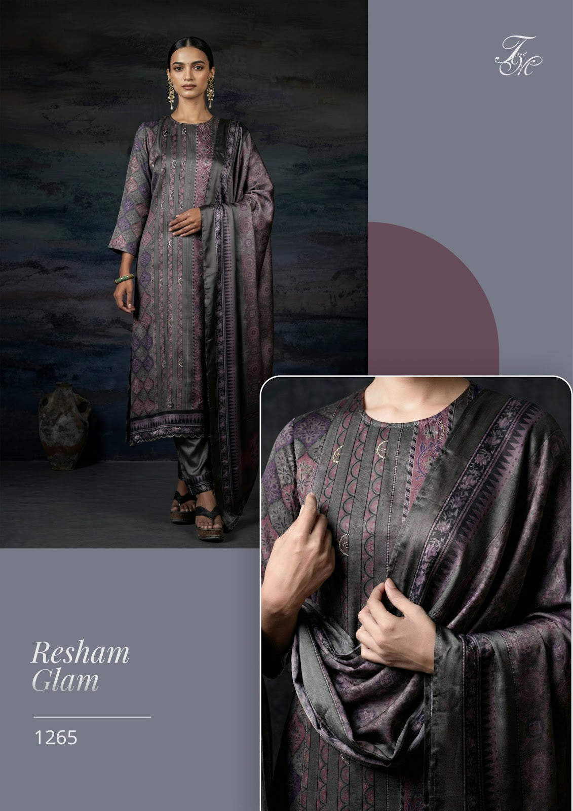 Resham Glam Tm Gaji Silk Pant Style Suits Exporter Gujarat