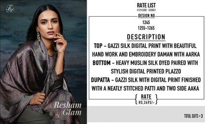 Resham Glam Tm Gaji Silk Pant Style Suits Exporter Gujarat