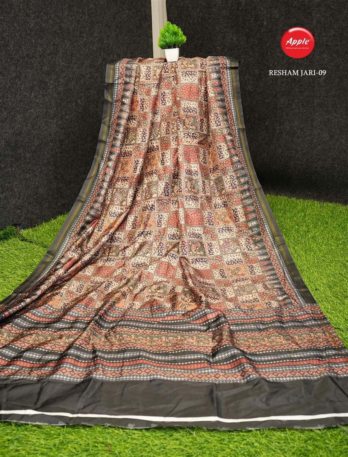 Resham Jari Apple Sarees Manufacturer Ahmedabad – Kavya Style Plus