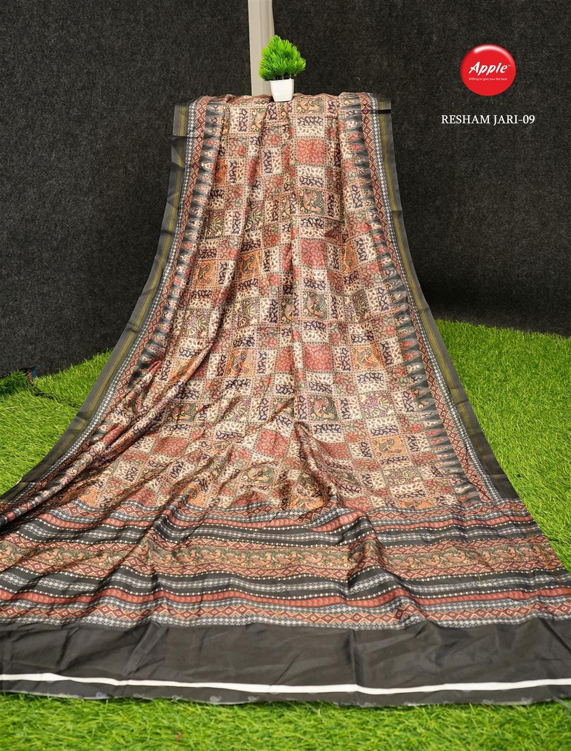 Resham Jari Apple Sarees Manufacturer Ahmedabad