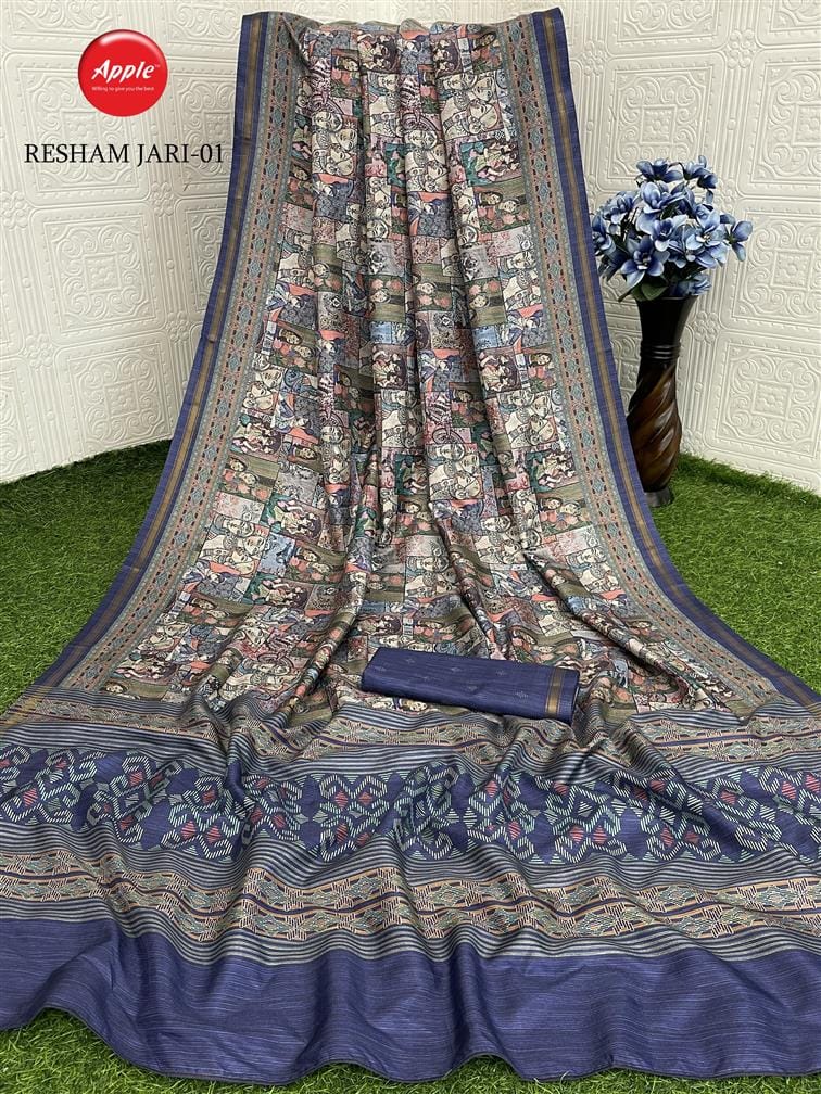 Resham Jari Apple Sarees Manufacturer Ahmedabad