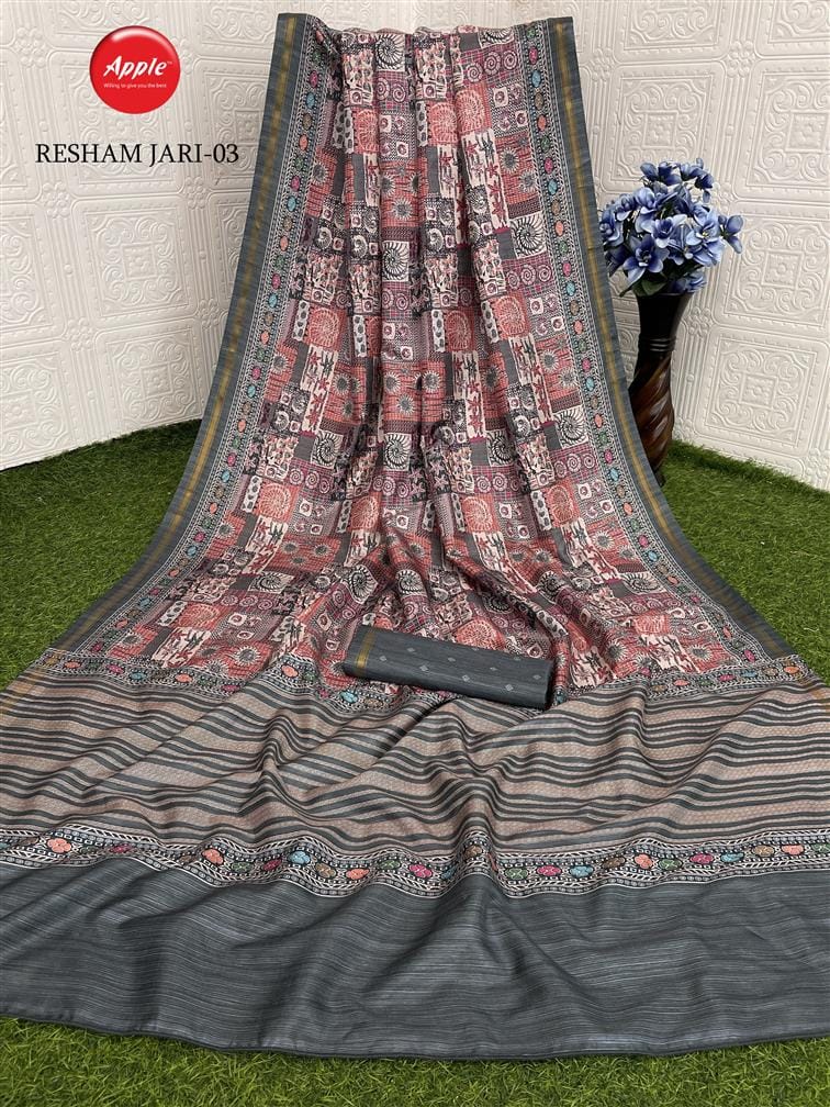 Resham Jari Apple Sarees Manufacturer Ahmedabad