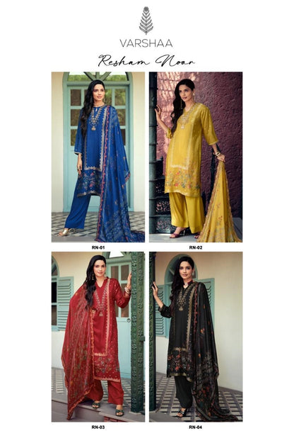 Resham Noor Varshaa Viscose Pant Style Suits Supplier