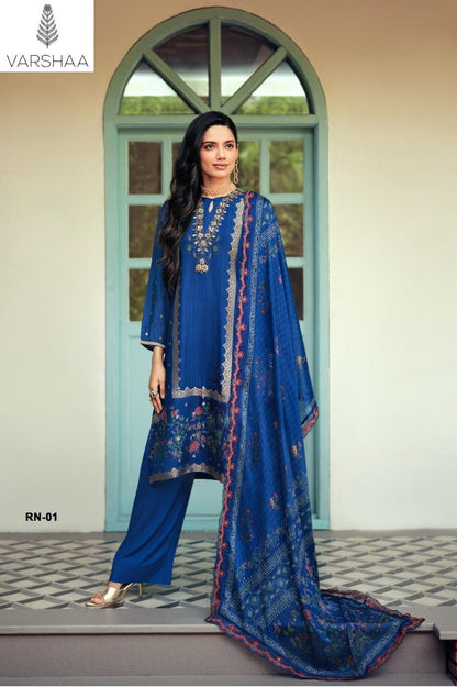 Resham Noor Varshaa Viscose Pant Style Suits Supplier