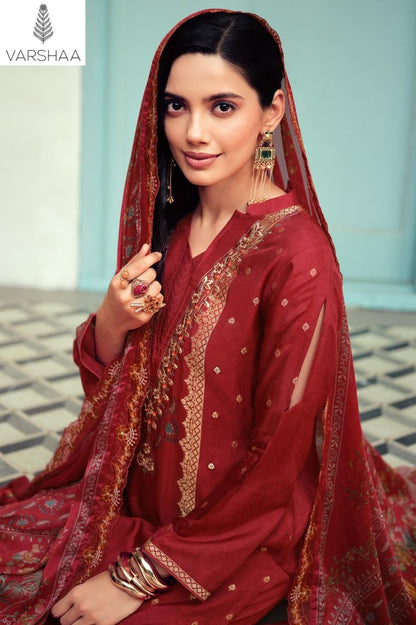 Resham Noor Varshaa Viscose Pant Style Suits Supplier