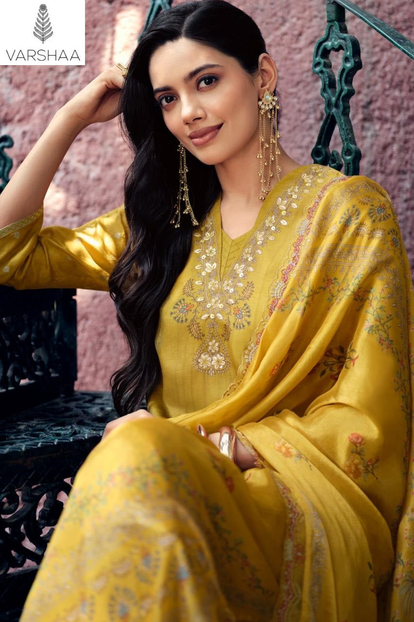 Resham Noor Varshaa Viscose Pant Style Suits Supplier