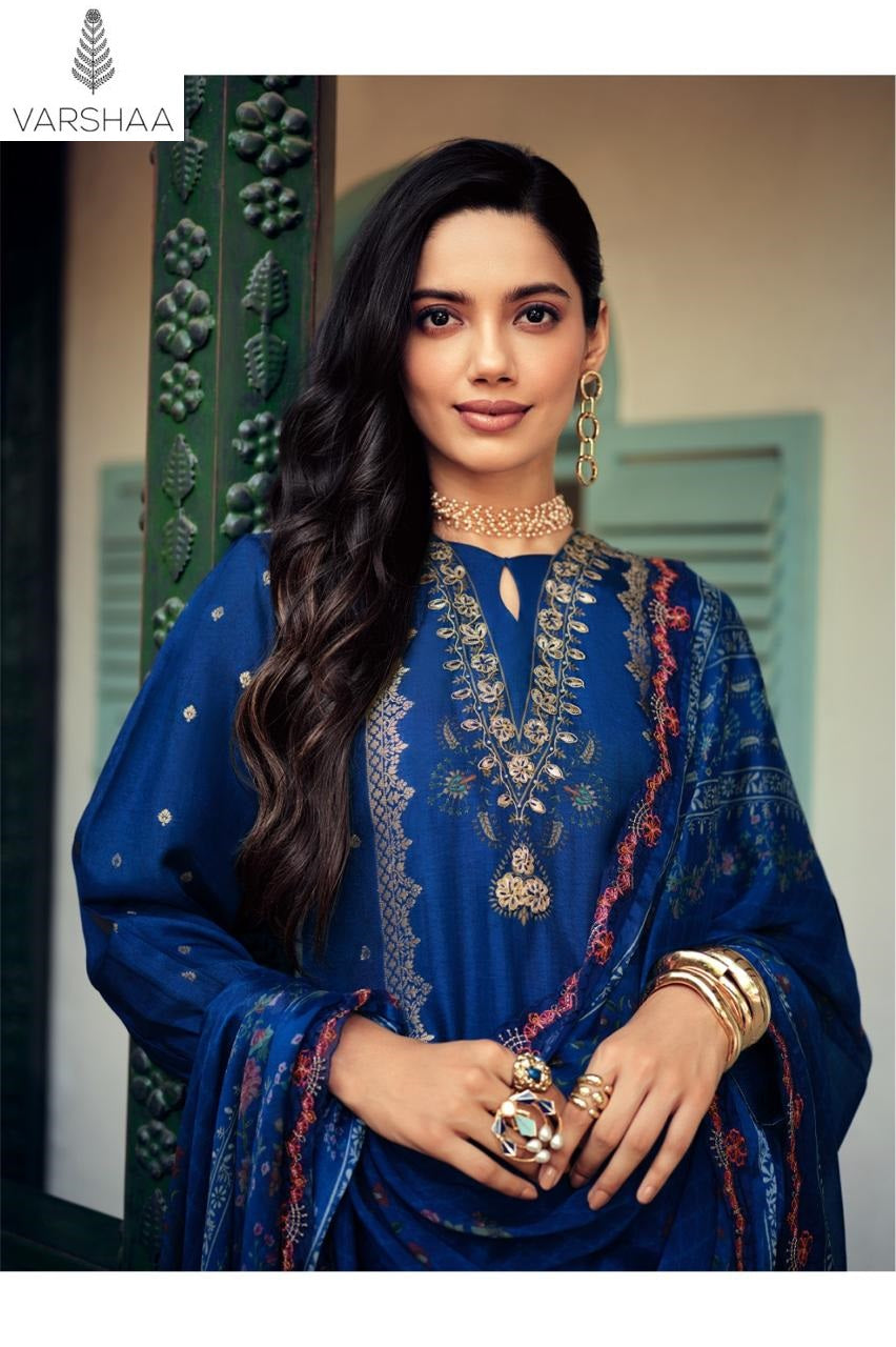 Resham Noor Varshaa Viscose Pant Style Suits Supplier