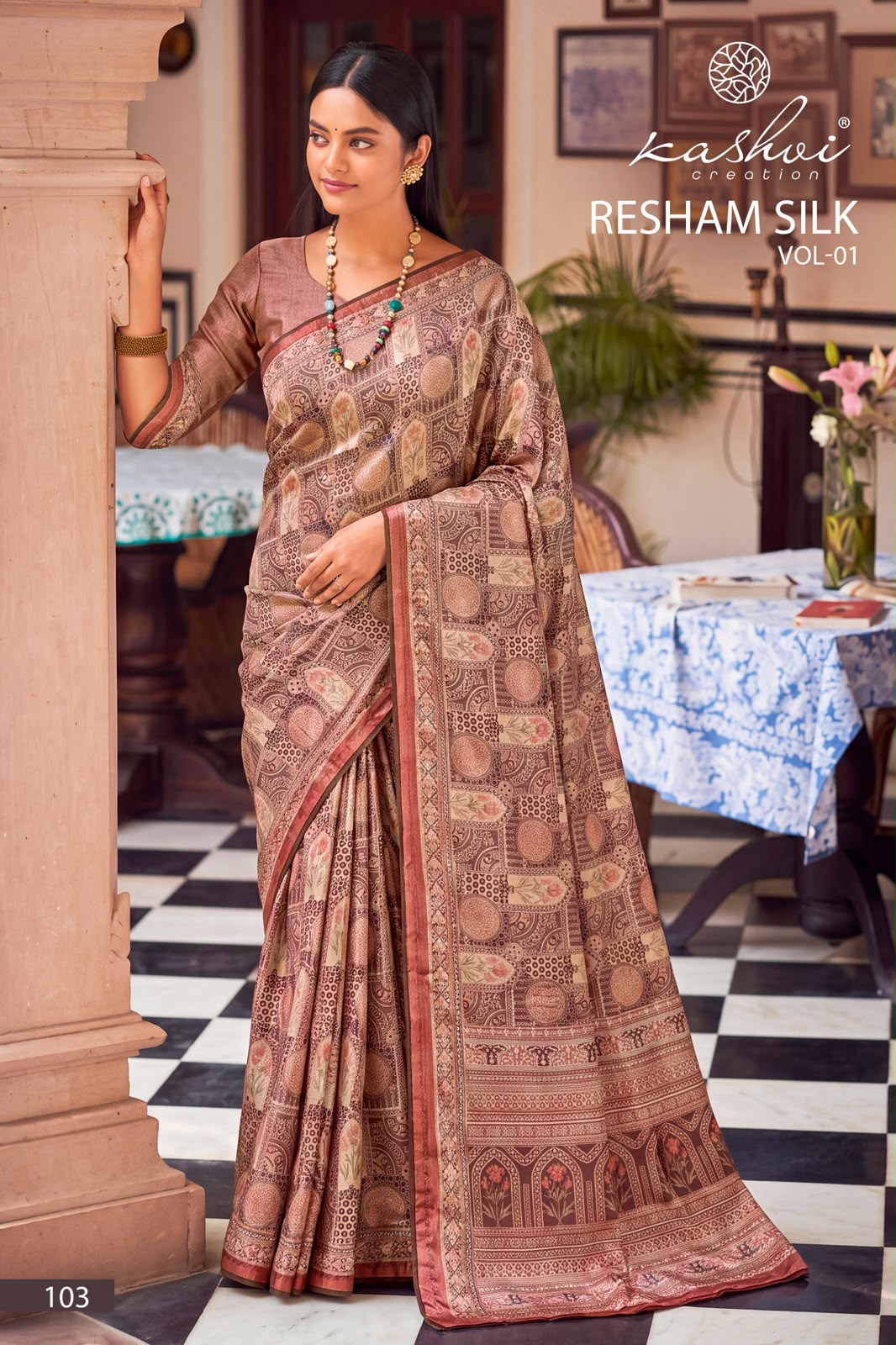 Resham Silk Vol 1 Kashvi Creation Silk Crepe Sarees Manufacturer India