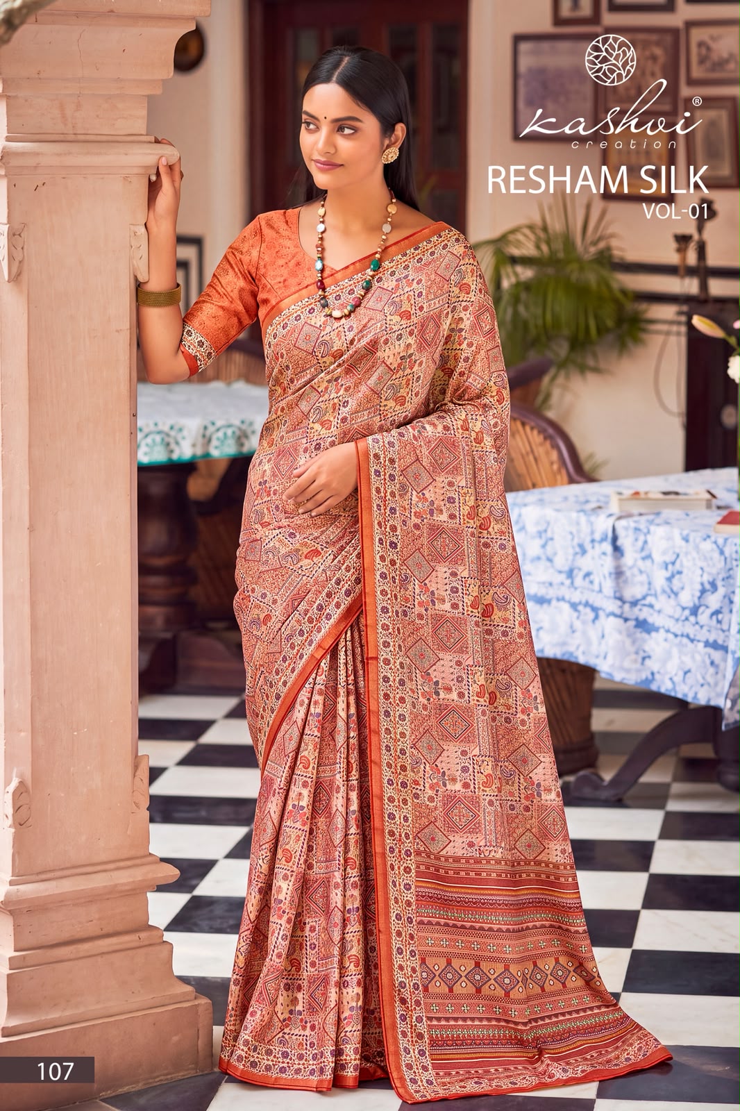 Resham Silk Vol 1 Kashvi Creation Silk Crepe Sarees Manufacturer India