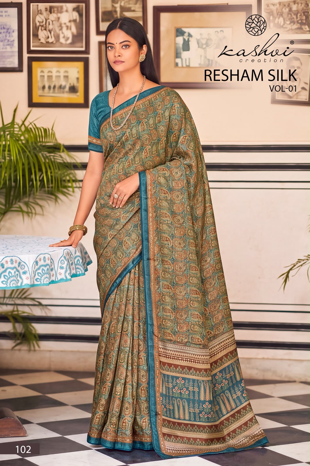 Resham Silk Vol 1 Kashvi Creation Silk Crepe Sarees Manufacturer India