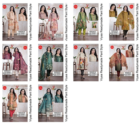 Resham Viyaa Simmer Readymade Pant Style Suits Wholesaler Gujarat
