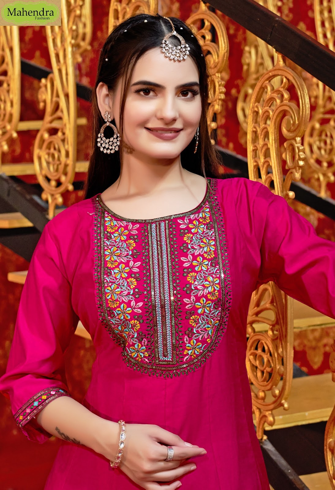 Resham Vol 1 Mahendra Fashion Roman Readymade Anarkali Suits Wholesaler