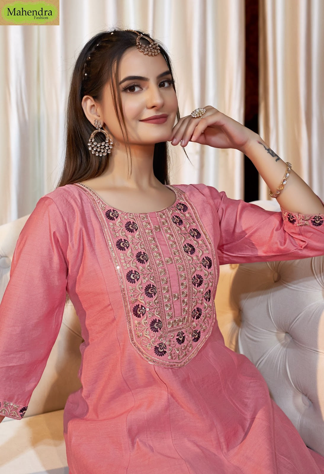 Resham Vol 1 Mahendra Fashion Roman Readymade Anarkali Suits Wholesaler