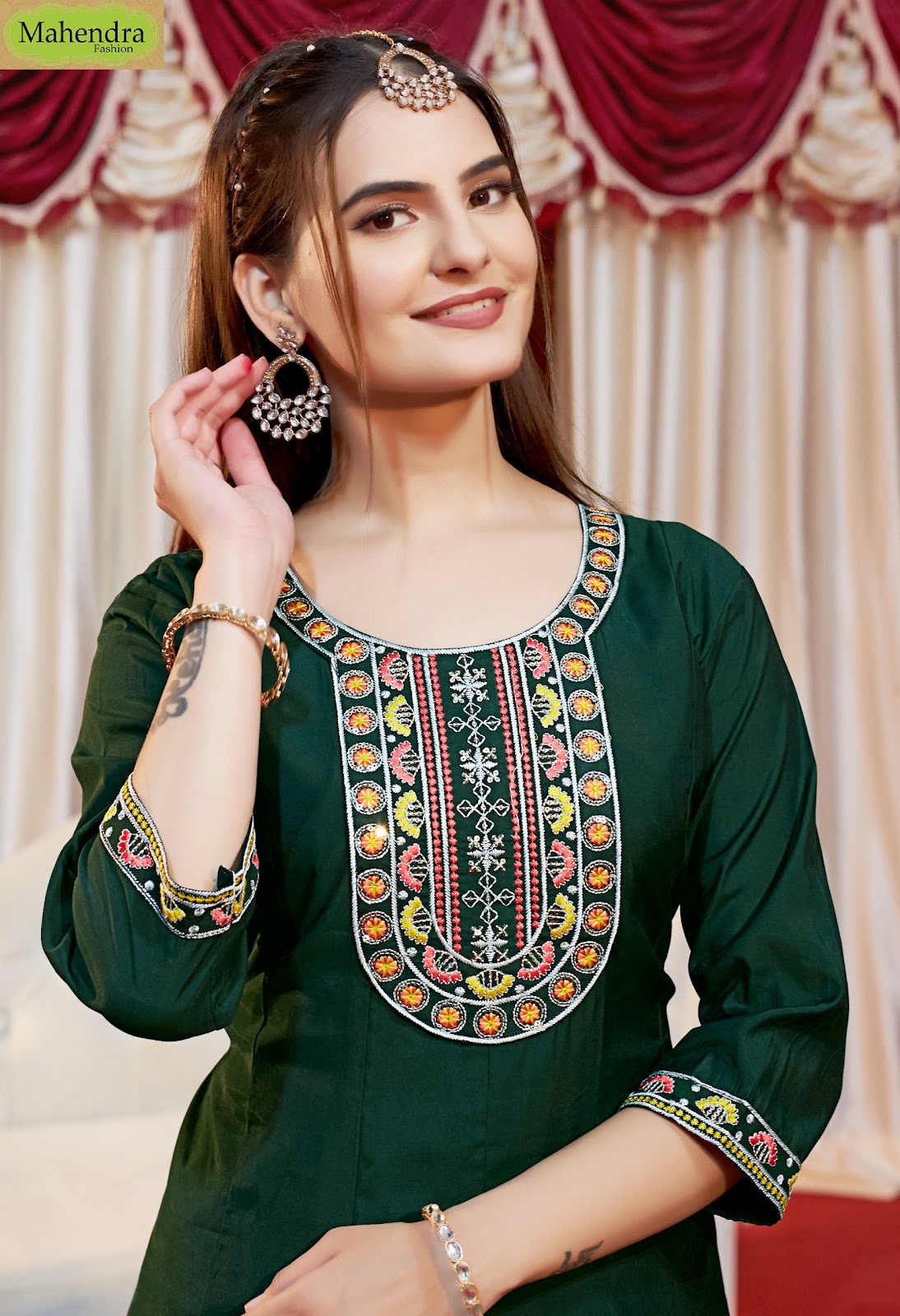 Resham Vol 1 Mahendra Fashion Roman Readymade Anarkali Suits Wholesaler