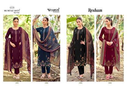 Resham Vrajkala Mumtaz Arts Jam Satin Pant Style Suits Manufacturer Gujarat