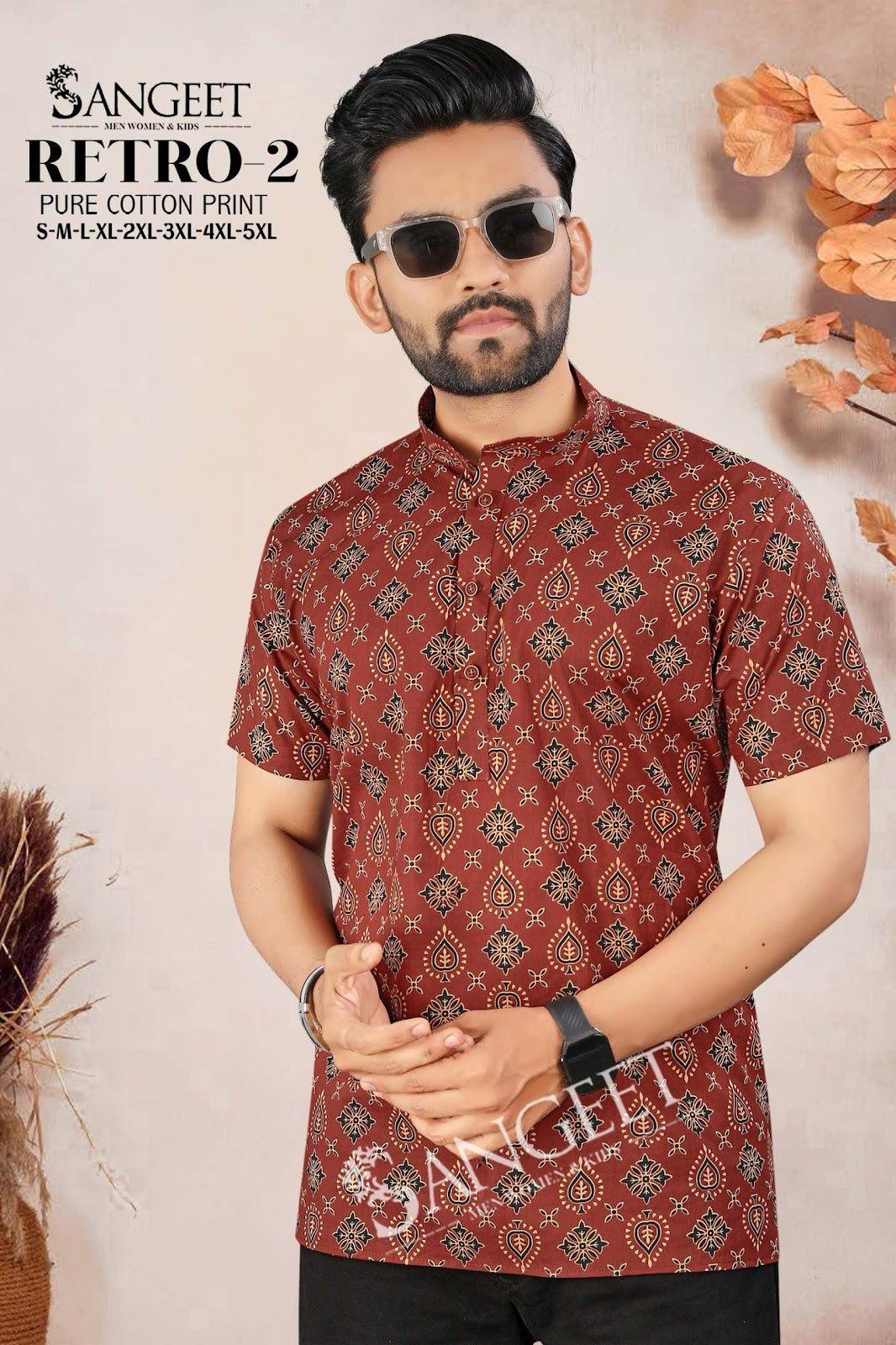 Retro 2 Sangeet Soft Cotton Mens Kurta Manufacturer India – Kavya Style Plus
