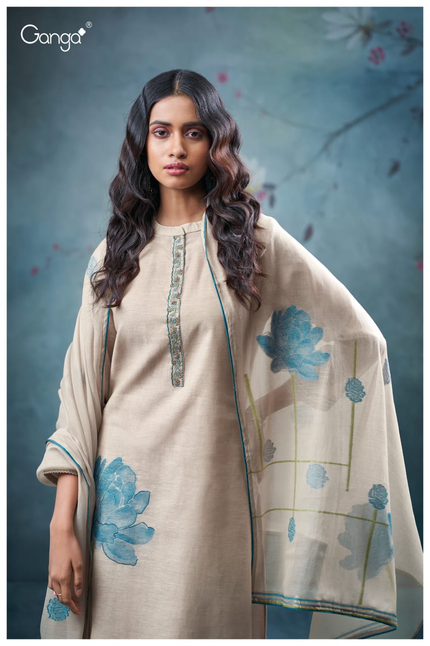 Reva 3666 Ganga Mul Plazzo Style Suits Wholesaler