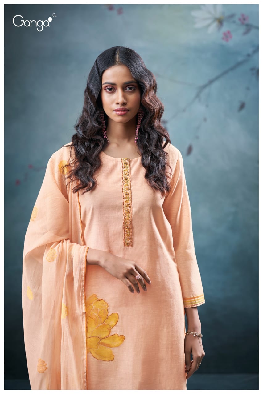Reva 3666 Ganga Mul Plazzo Style Suits Wholesaler