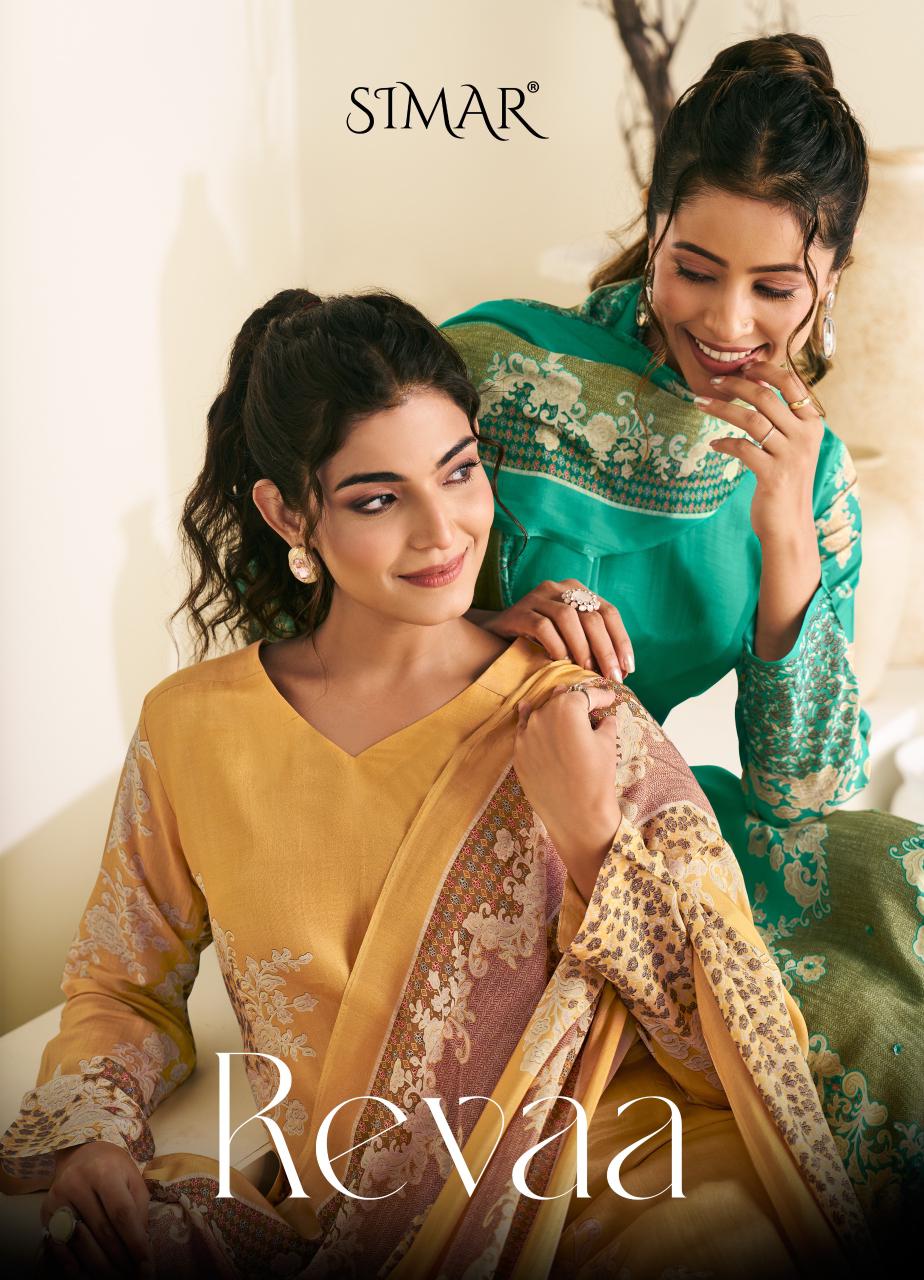 Revaa Simar Viscose Muslin Pant Style Suits Supplier India