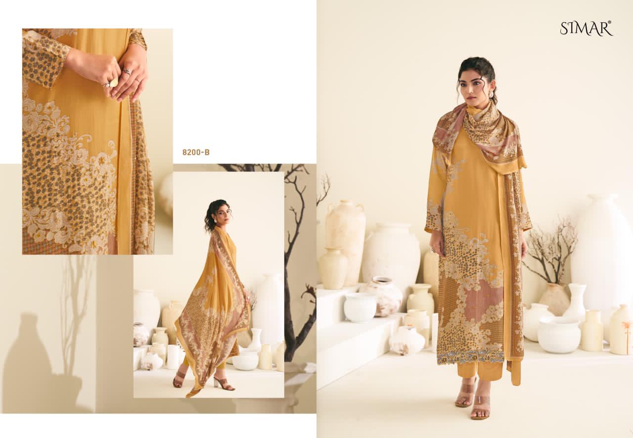 Revaa Simar Viscose Muslin Pant Style Suits Supplier India