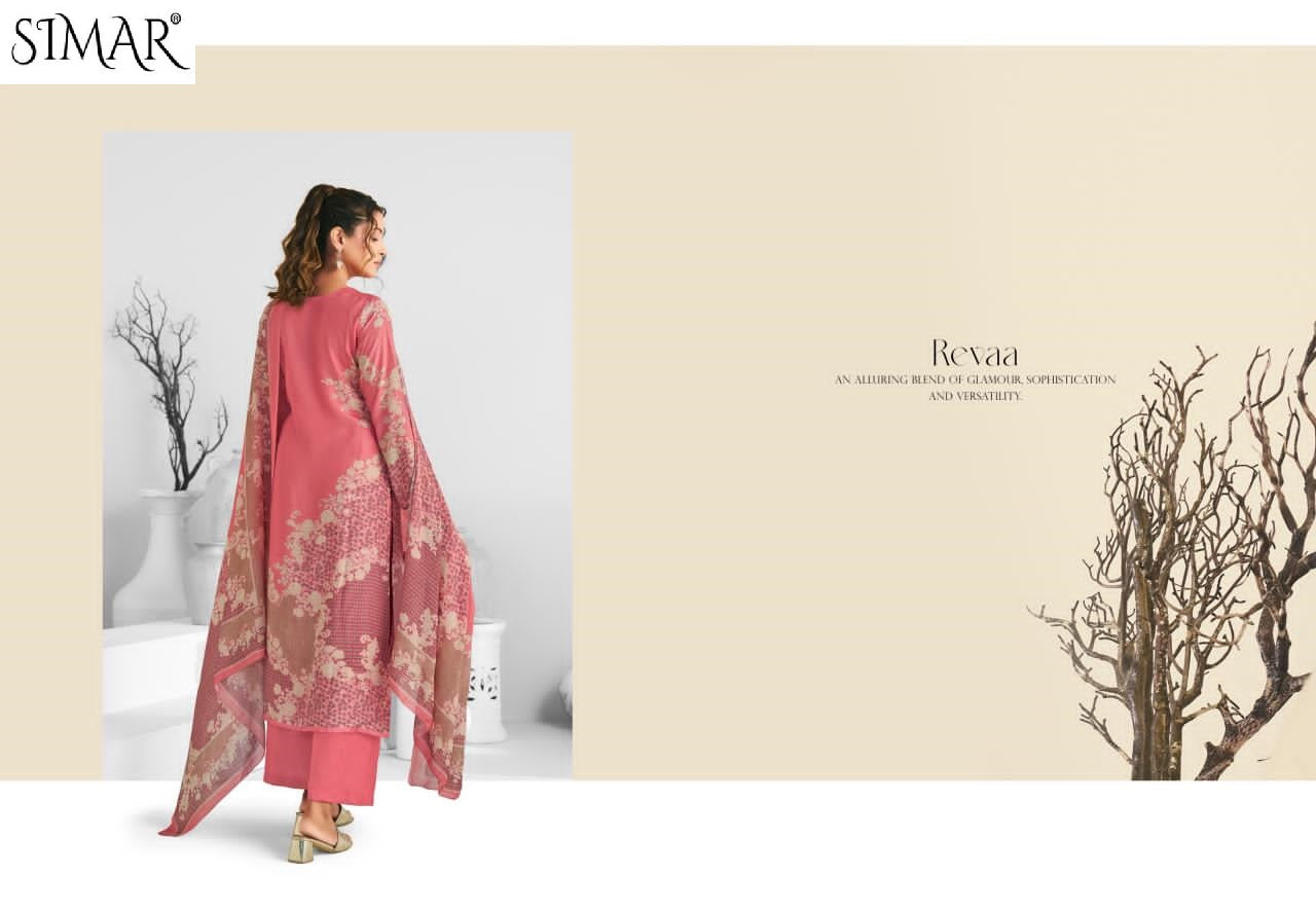 Revaa Simar Viscose Muslin Pant Style Suits Supplier India