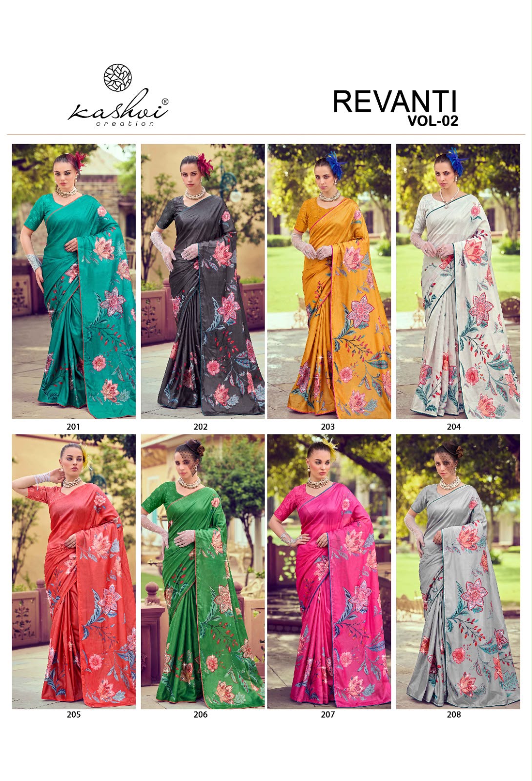 Revanti Vol 2 Kashvi Creation Tesla Sarees Supplier Gujarat