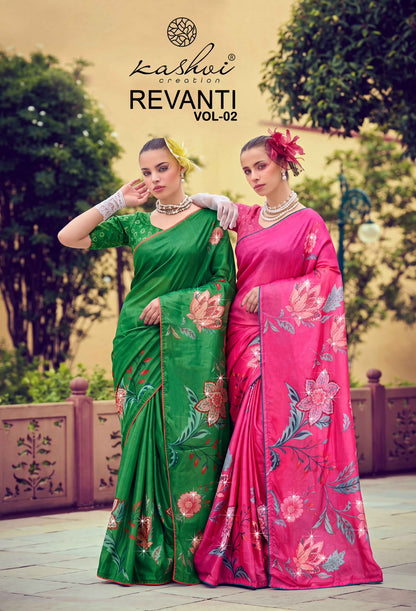 Revanti Vol 2 Kashvi Creation Tesla Sarees Supplier Gujarat