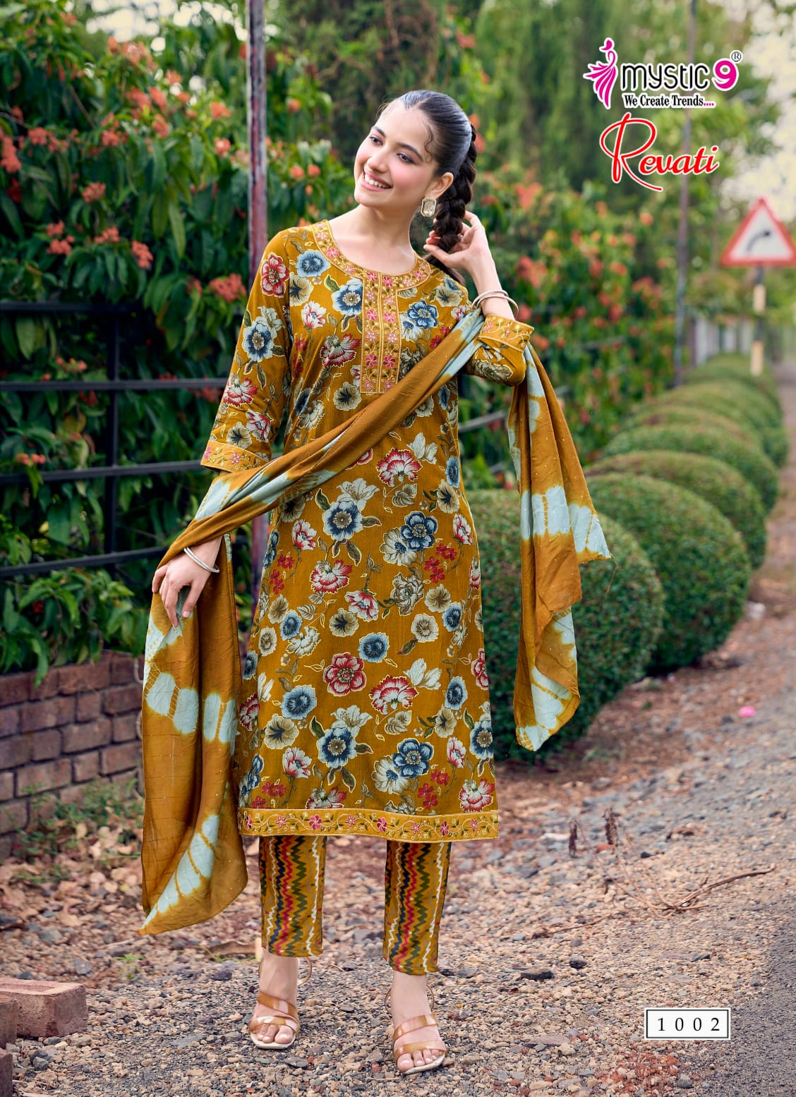 Revati Vol 1 Mystic 9 Rayon Readymade Pant Style Suits Exporter Ahmedabad