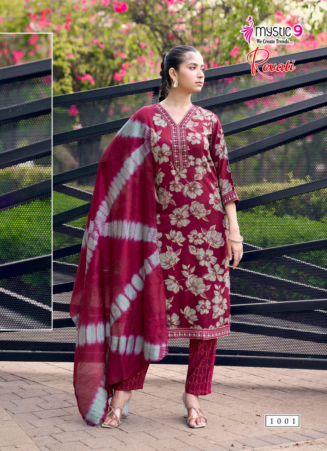 Revati Vol 1 Mystic 9 Rayon Readymade Pant Style Suits Exporter Ahmedabad