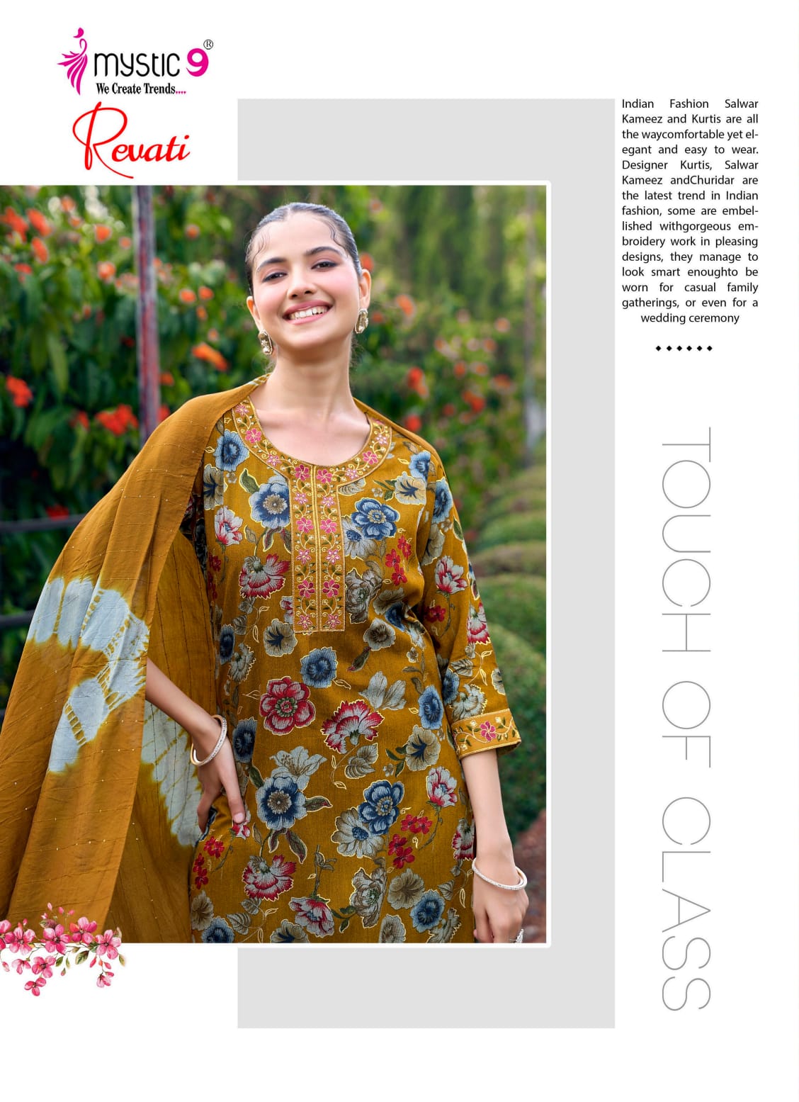 Revati Vol 1 Mystic 9 Rayon Readymade Pant Style Suits Exporter Ahmedabad