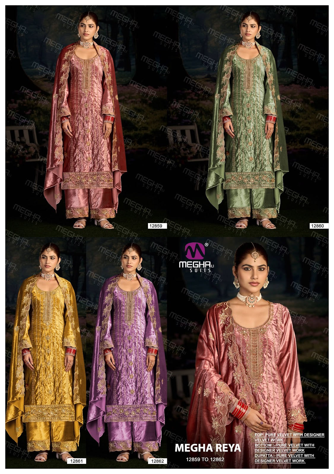 Reya Megha Velvet Suits Manufacturer Ahmedabad