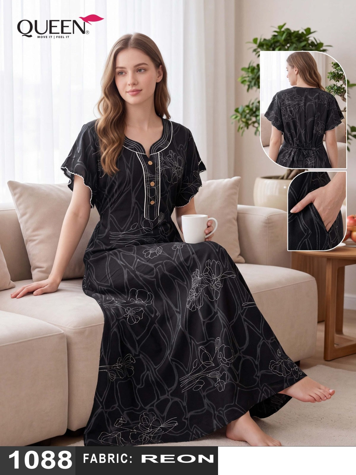 Reyon 1510 Queen Night Gowns Wholesaler India