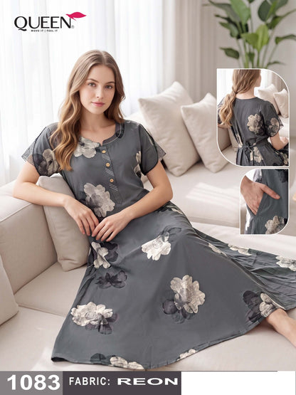 Reyon 1510 Queen Night Gowns Wholesaler India