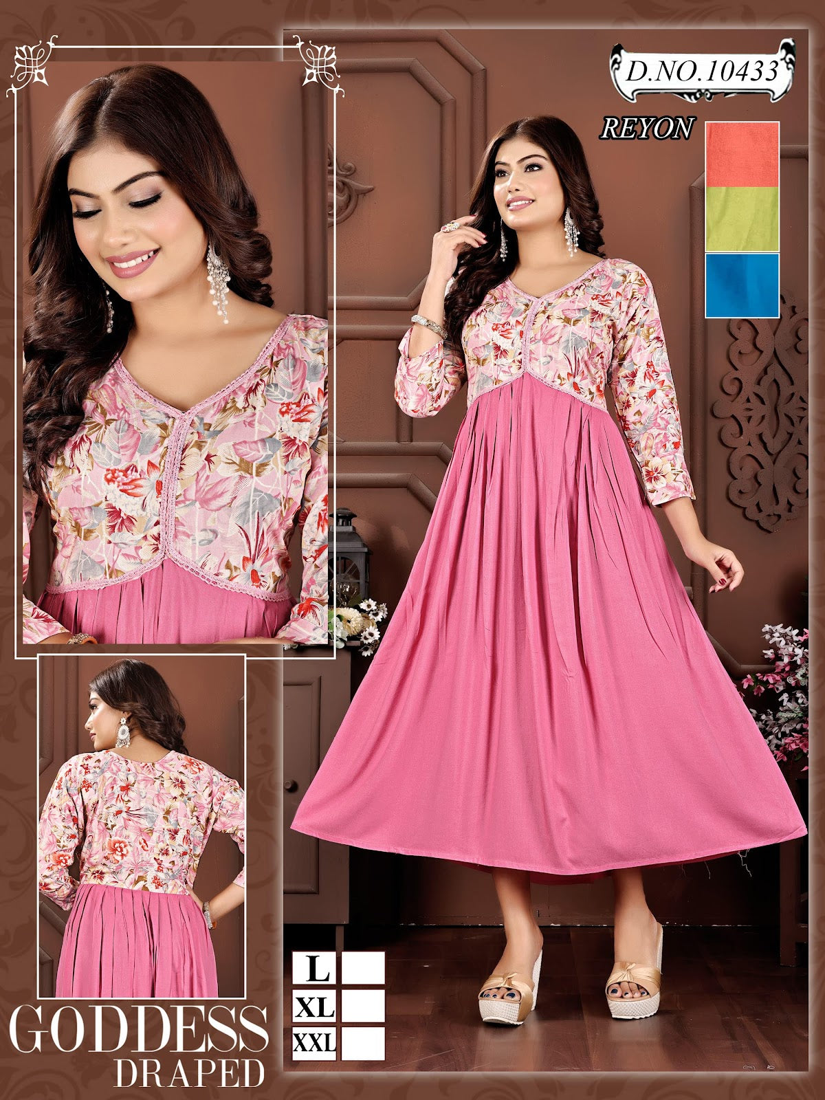 Reyon 1809 Mmc Anarkali Kurtis Wholesaler